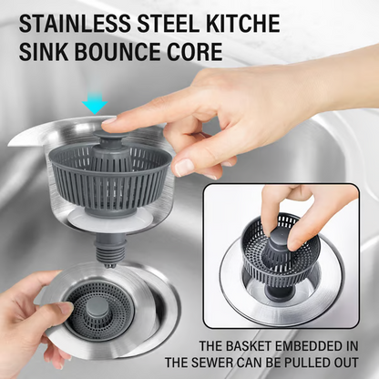 🔥Last Day Promotion 50% OFF♻️♻️♻️New Upgraded 3-in-1 Design Sink Elastic Core Sewer Filter